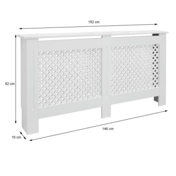 Крышка радиатора с узором в виде белых сот,