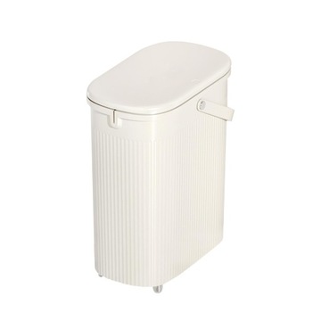 Kosz na śmieci typu Press z pokrywą typu Press do garażu Sunroom, biały, 12L