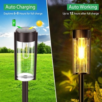 СОЛНЕЧНОЕ ОСВЕЩЕНИЕ САДОВОЙ ДОРОЖКИ - ТЕПЛЫЙ СВЕТ - 6 ШТ. - SL1140