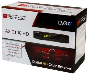 Цифровой DVB-C HD-декодер кабельного ТВ-тюнер OPTICUM AX C100 upc