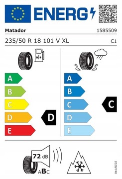 FORD KUGA II KOLA ZIMNÍ 235/50R18 MATADOR NOVÉ ČIDLA TLAKU
