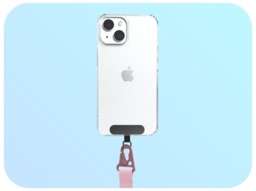 Ремешок для телефона в чехле-переключателе (розовый, регулируемый, прочный, длинный, ремешок)