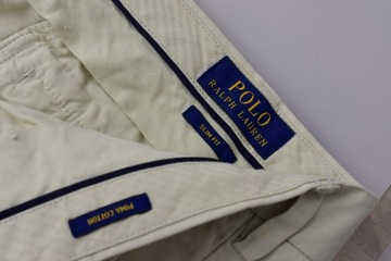 POLO Ralph Lauren BEŻOWY CHINO SPODNIE CASUAL W36 L32