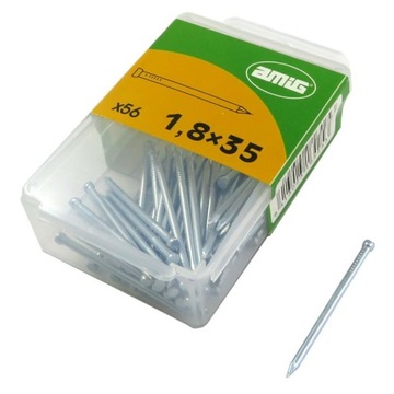 Gwoździe małe Gwoździki Żelazne 1,8x35mm 56sztuk