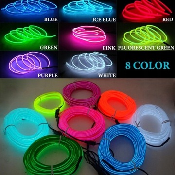 3M Car LED Interior Led Strip Flexible DIY Neon