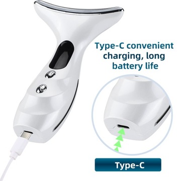 Устройство для ухода за шеей EMS, светодиодный аппарат для подтяжки лица, подтягивающий массажер для лица