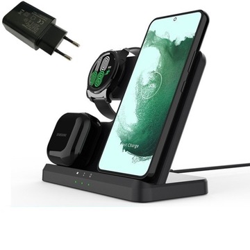Ładowarka indukcyjna QI Trio 3w1 do Samsung Watch