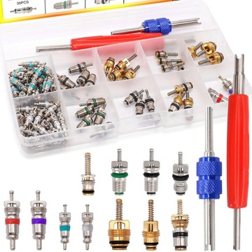 Комплект клапанов кондиционера, 102 шт, 10 видов, С КЛЮЧОМ