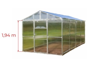SZKLARNIA z POLIWĘGLANU 2,85x6m OCYNK DOM 40x20mm