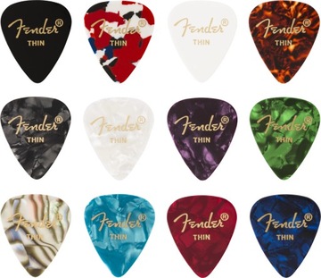 FENDER zestaw 12 kostek 351 Shape Thin MIĘKKIE