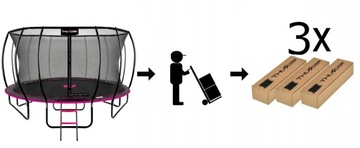 БАТУТ ВНУТРЕННЯЯ СЕТКА БАТЮТ ДЛЯ ДЕТСКОГО САДА 490см ФУТОВ 16 ЛЕСТНИЦА