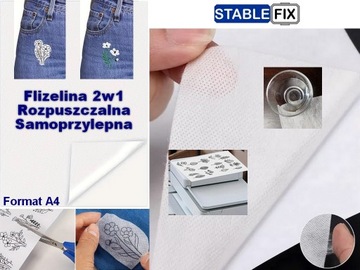 Flizelina Hafciarska 60g do Wyszywania Haftowania Hafciarki Haftu ROLKA 25m