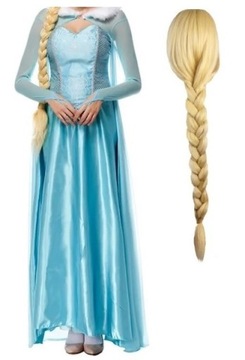 STRÓJ SUKIENKA KOSTIUM SUKIENKA ELZA ELSA COSPLAY DOROSŁY M/L