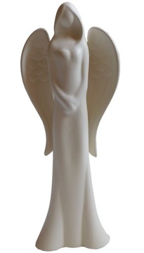 FIGURKA ANIOŁ CERAMICZNY BIAŁY WYSTRÓJ OZDOBA