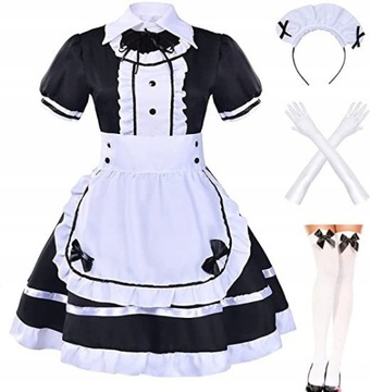 Lolita Strój pokojówki Cosplay sukienka Kostiumy