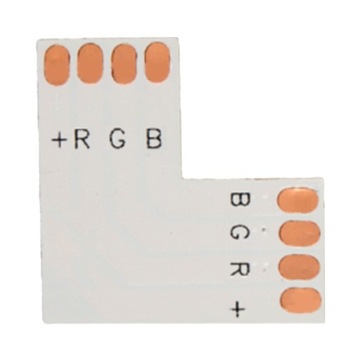 ZŁĄCZKA KĄTOWA DO TAŚM LED RGB 10mm 4 PIN - 4 PIN