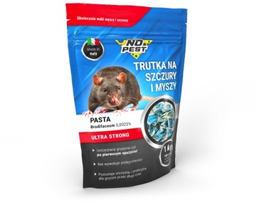 NO PEST MICE RAT POISON 1KG + СТАНЦИЯ РАДИТИЗАЦИОННОЙ КОРМОВКИ (3 ШТ)