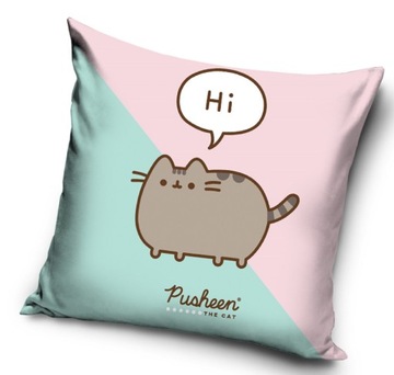Poszewka velvetowa 40x40 kot Pusheen dwustronna