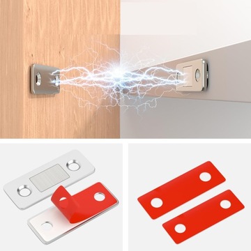 12 SZT MOCNE ZAMEK MAGNETYCZNY ZATRZASK MEBLOWY SREBNY