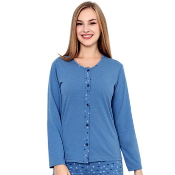 ЖЕНСКАЯ ХЛОПКОВАЯ ПИЖАМА С ДЛИННЫМИ РУКАВАМИ