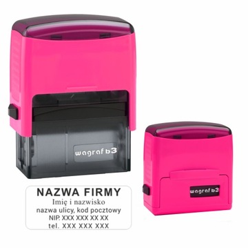 PIECZĄTKA firmowa+GUMKA-WAGRAF B3 6 linii +projekt