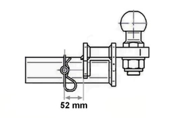 США 50x50 мм HOLE BALL HITCH