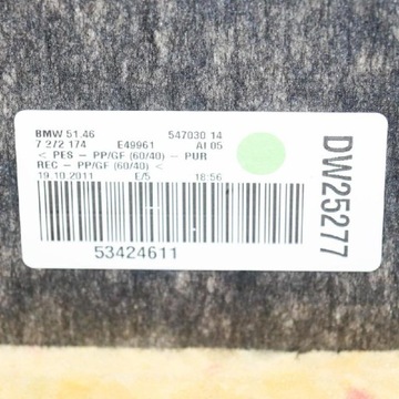 BMW 6 F13 ZADNÍ POLIČKA NA SKLO 7272174 2011