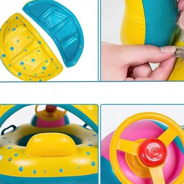 НАДУВНОЕ КОЛЕСО ДЕТСКОЕ С РУЛЕМ И КОЗЫРЕКОМ