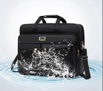 БОЛЬШАЯ МУЖСКАЯ БИЗНЕС-СУМКА НА НОУТБУКЕ ЧЕРНАЯ С ПРОЧНЫМ РЕМЕНЕМ