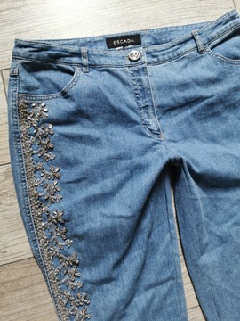 ESCADA SPODNIE JEANS - 42 CYRKONIE