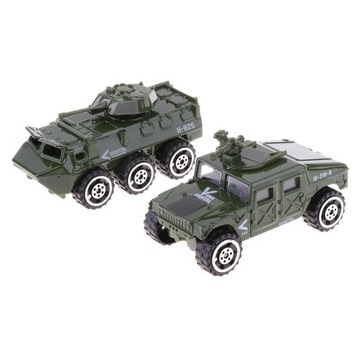 6 шт. алюминиевая военная машина 1/87, литая под давлением модель автомобиля