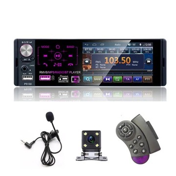 Z 4 stylami kamery Led AMPrime Radio Samochodowe 1DIN 4.1 Ekran Dotykowy Bl