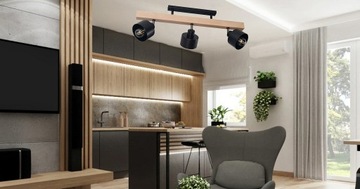 ЛЮСТРА ПОТОЛОЧНАЯ СВЕТИЛЬНИК 015-3PR LED E27 ДЕРЕВО ГОСТИНАЯ СПАЛЬНЯ КОМНАТА