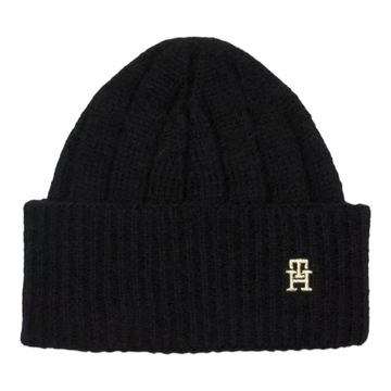 TOMMY HILFIGER CZAPKA ZIMOWA TH TIMELESS BEANIE CZARNA