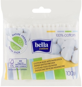 BELLA COTTON PATYCZKI HIGIENICZNE ZAPAS 100 SZT