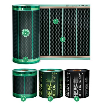 ТЕПЛЫЙ ДЕКОР-МАТ ИНФРАКРАСНАЯ НАГРЕВАЮЩАЯ ПЛЕНКА 140Вт/м2