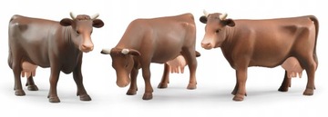 Bruder 02308 Figurka brązowej krowy w 3 pozach