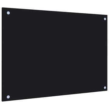 Panel ochronny do kuchni, czarny, 70x50 cm, szkło