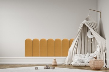 Желтая мягкая панель 20x60 см