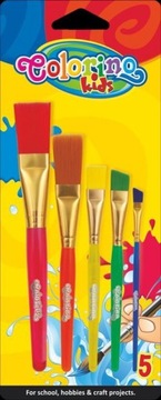 Детские ЩЕТКИ для школы COLORINO Набор 5 шт.