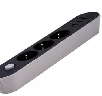 РАЗЪЕМ ПИТАНИЯ 3 РОЗЕТКИ + 3 УДЛИНИТЕЛЯ USB