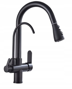 Смеситель для кухни с фильтром ЧЕРНЫЙ