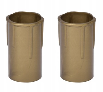 Gilza 30x59mm osłonka świeczki żyrandolowej plastikowa do lamp ZŁOTA KPL=2