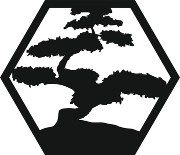 Hexagon drzewo bonsai baza chrobotek 40 cm kolory
