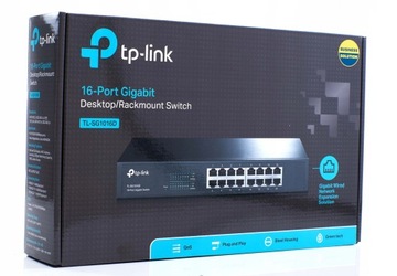 Коммутатор TP-LINK TL-SG1016D, 16-портовая гигабитная стойка DSK