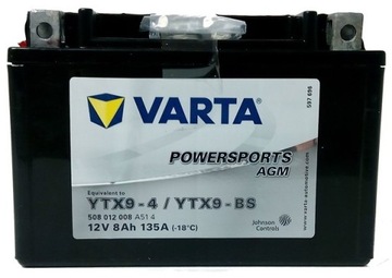 AKUMULATOR VARTA YTX9-BS 8Ah 135A