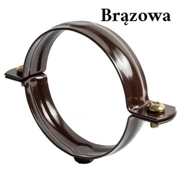 Obejma rury spustowej fi100 mm brąz OBE100 DAKAJ