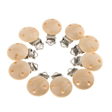 10 Pcs Wooden Pacifier Clips Baby \\u0026 Child Care Toy