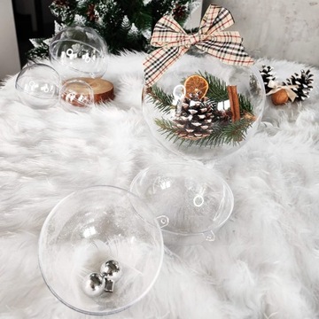 ШАР АКРИЛОВЫЙ ШАР 8x ДЕКУПАЖ ПЛАСТИК 12см