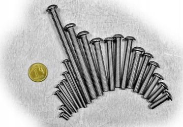 M4x8 ŚRUBA KULISTA NIERDZEWNA A2 inox WKRĘT 7380 (50)